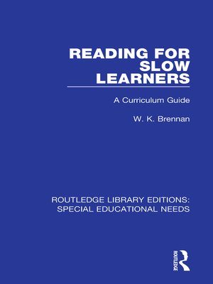 cover image of Reading for Slow Learners